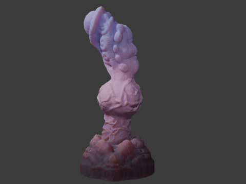 Xhor Alien Penis Sextoy Rigged Lowpoly and Highpoly Modelo 3D