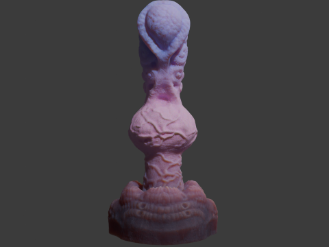 Xhor Alien Penis Sextoy Rigged Lowpoly and Highpoly Modelo 3D