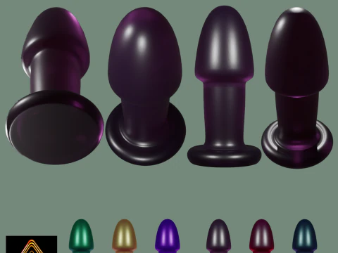 Sextoy Plug Amplo Modelo 3D