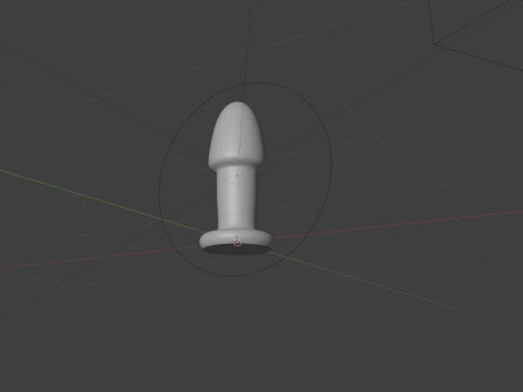 Wide Plug Sextoy 3D Model