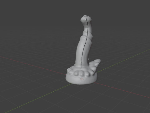 Brum Dragon Penis Sextoy low poly Rigged 3D Model