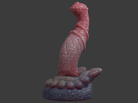 Brum Dragon Penis Sextoy low poly Rigged 3D Model
