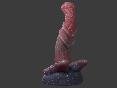 Brum Dragon Penis Sextoy low poly Rigged 3D Model