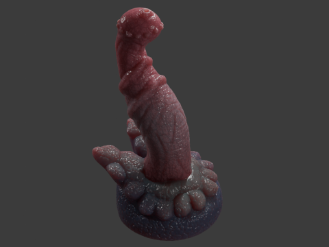 Brum Dragon Penis Sextoy low poly Rigged 3D Model