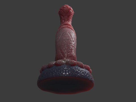 Brum Dragon Penis Sextoy low poly Rigged 3D Model