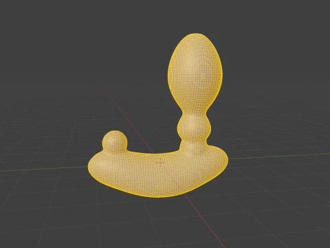Plug Vibrator Sextoy Low Poly Rigged 3D Model