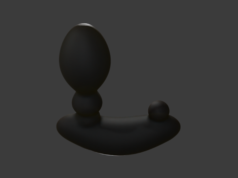 Plug Vibrator Sextoy Low Poly Rigged 3D Модель