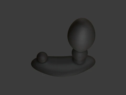 Plug Vibrator Sextoy Low Poly Rigged 3D Model