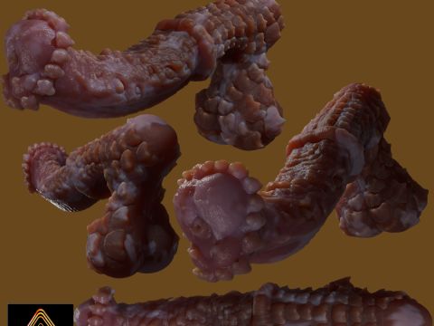 Fantasy Demon Horse Penis Rigged Model 3D