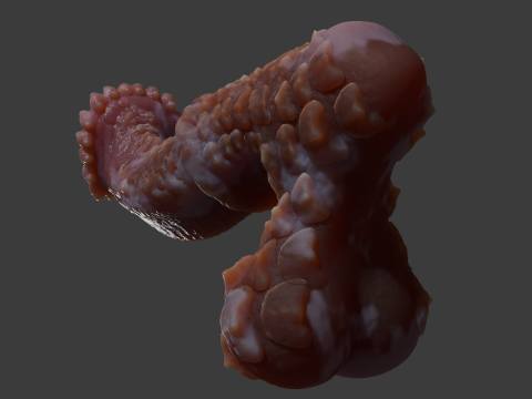 Fantasy Demon Horse Penis Rigged Modelo 3D