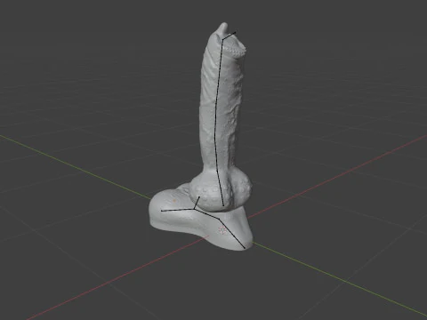 Fantasy D&eacute;mon Loup P&eacute;nis Sextoy Modèle 3D