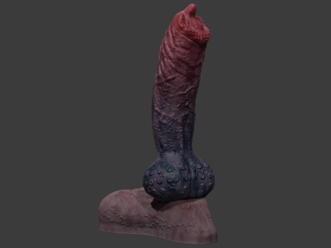 Fantasy Demon Wolf Penis Sextoy Modello 3D