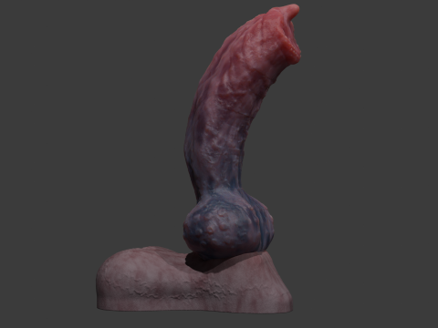 Fantasy Demon Wolf Penis Sextoy Modello 3D