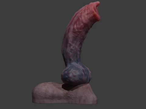 Fantasy D&eacute;mon Loup P&eacute;nis Sextoy Modèle 3D