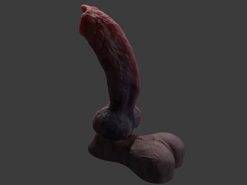 Fantasy D&eacute;mon Loup P&eacute;nis Sextoy Modèle 3D