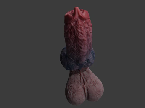 Fantasy D&eacute;mon Loup P&eacute;nis Sextoy Modèle 3D