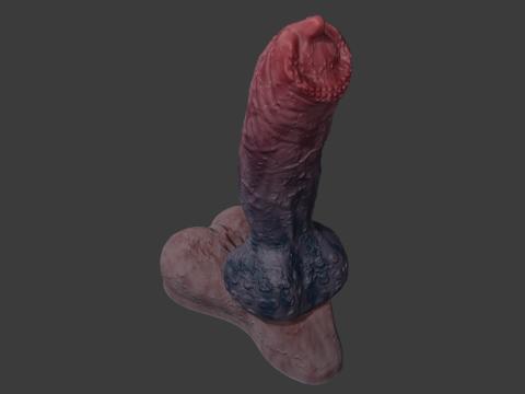 Fantasy Demon Wolf Penis Sextoy Modello 3D
