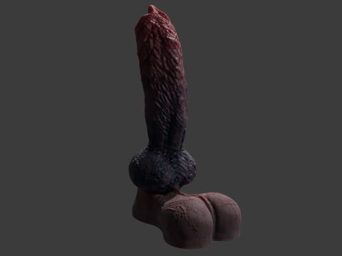 Fantasy Demon Wolf Penis Sextoy Modello 3D