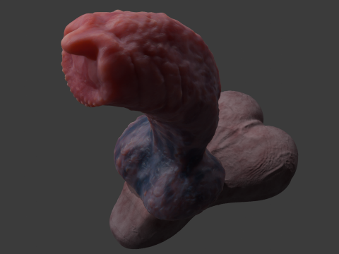 Fantasy Demon Wolf Penis Sextoy Modello 3D