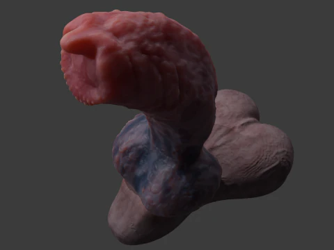 Fantasy D&eacute;mon Loup P&eacute;nis Sextoy Modèle 3D
