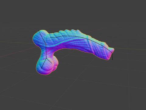 Fantasy Borthor Dragon Penis Sextoy Rigged 3D Model