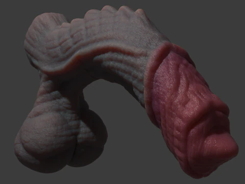 Fantasy Borthor Dragon Penis Sextoy Rigged 3D Model