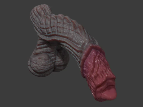 Fantasy Borthor Dragon Penis Sextoy Rigged 3D Model