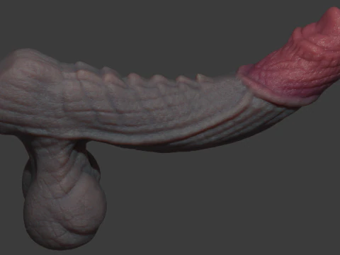 Fantasy Borthor Dragon Penis Sextoy Rigged 3D Model