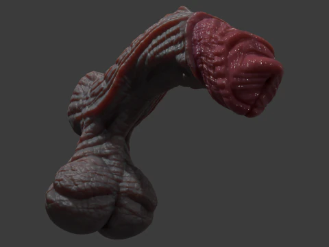 Fantasy Borthor Dragon Penis Sextoy Rigged 3D Model