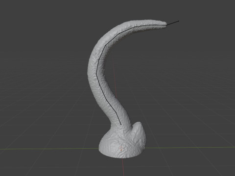 Fantasy Long Alien Tentacle Rigged 3Dモデル