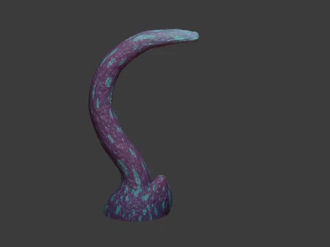 Fantasy Long Alien Tentacle Rigged 3D Model