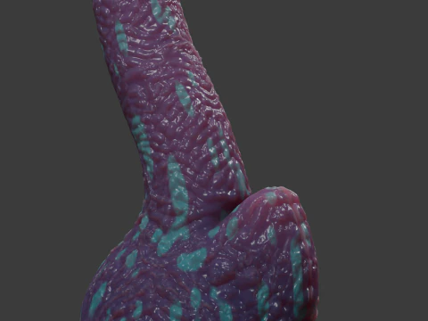Fantasy Long Alien Tentacle Rigged 3D Model