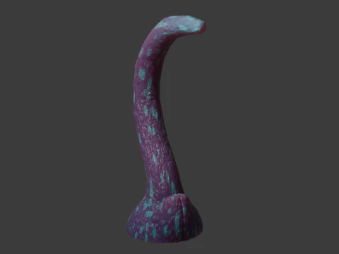 Fantasy Long Alien Tentacle Rigged 3D Model