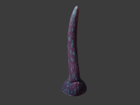 Fantasy Long Alien Tentacle Rigged 3D Model