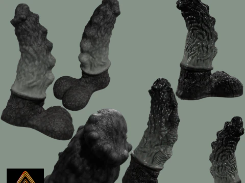 Holgarth Dragon Penis Sextoy Rigged Modelo 3D