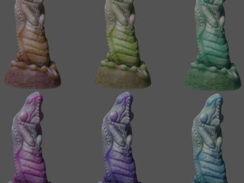 Fantasy Noellztrux Dragon Penis Sextoy Rigged Modelo 3D