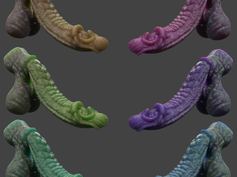 Birmal Monster Penis Sextoy Lowpoly 3D Model