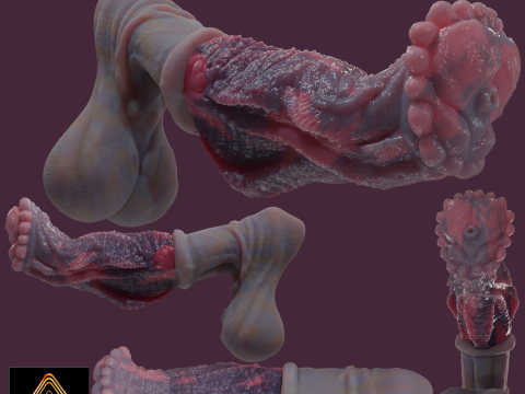 Fantasy Dragon Horse Monster Penis Rigged 3D-Modell