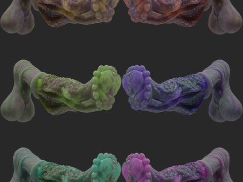 Fantasy Dragon Horse Monster Penis Rigged 3D Модель