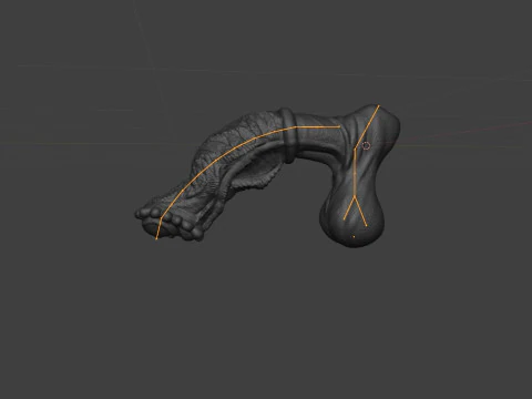 Fantasy Dragon Horse Monster Penis Rigged 3D Model