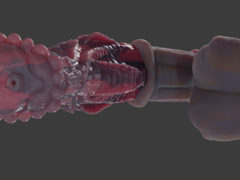 Fantasy Dragon Horse Monster Penis Rigged 3D Модель