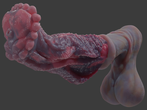 Fantasy Dragon Horse Monster Penis Rigged 3D Модель