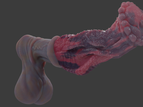 Fantasy Dragon Horse Monster Penis Rigged 3D Модель