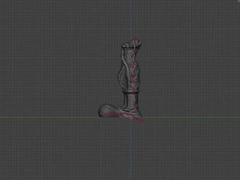 Fantasy Dragon Horse Monster Penis Rigged 3D Model