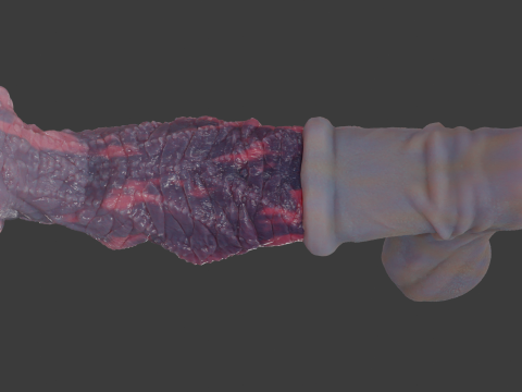 Fantasy Dragon Horse Monster Penis Rigged 3D Модель