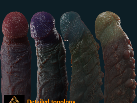 Mayram Monster Penis Rigged Model 3D