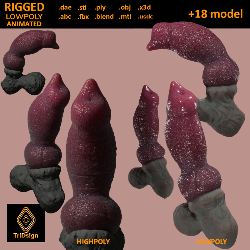 Jason Dog Penis Sextoy Rigged 3Dモデル .c4d .max .obj .3ds .fbx .stl .blend