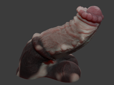 Fantasy Minotaur Penis Sextoy Rigged 3D Model