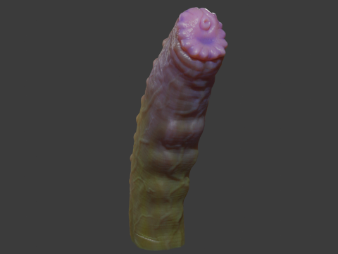 Grut Monster Penis Sextoy Rigged Model 3D