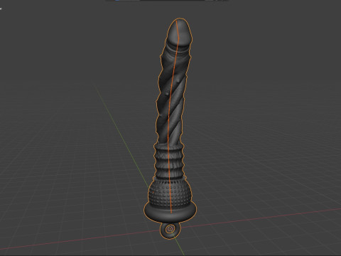 Kinky Wand Penis Sextoy Rigged 3D Модель
